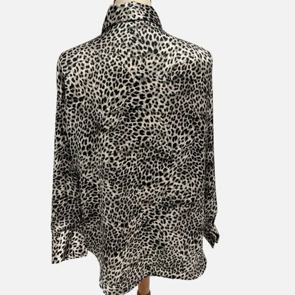 Zara Women’s Leopard Print Blouse, Size MEDIUM NEW WITH TAG! - Picture 6 of 7